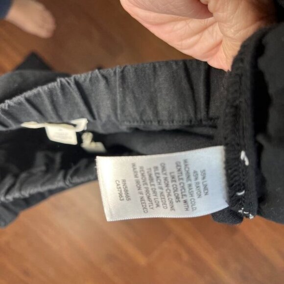 Caslon Linen Blend Wide Leg Pull-On Resort Travel Pants Black Women’s XL NWT - Picture 15 of 15